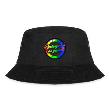 Kindergarten wird geladen - Bucket Hat - Schwarz - Vorne - Lela (165cm)