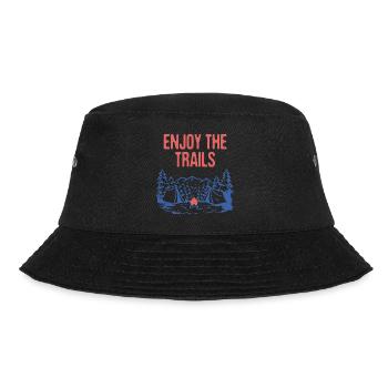 Enjoy The Trails Hiking Family Hiker Relatives - Bucket Hat - Schwarz - Vorne - Lela (165cm)