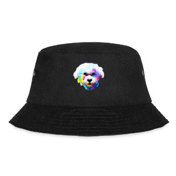 Bichon Frisé Design in Farbe - Bucket Hat - Schwarz - Vorne - Lela (165cm)