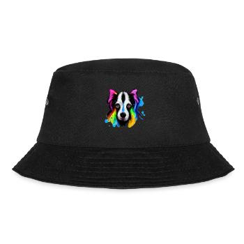 Border Collie Design in Color - Bucket Hat - black - Front - Lela (165cm)