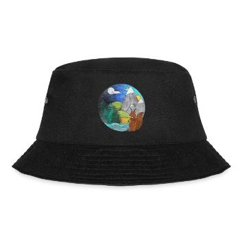 Landschaft Eichhörnchen Outdoor Naturliebhaber - Bucket Hat - Schwarz - Vorne - Lela (165cm)