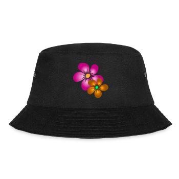 colorful flower bouquet floral flower tendril floral - Bucket Hat - black - Front - Lela (165cm)