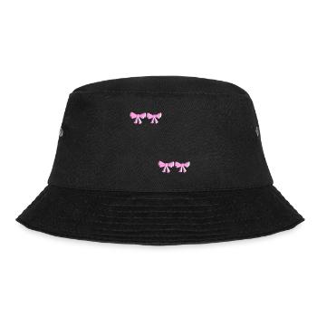 schleife symbol fliege rosa vier - Bucket Hat - Schwarz - Vorne - Lela (165cm)