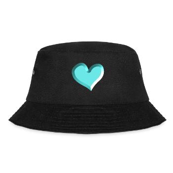 blaues Herz Symbol rot Liebe - Bucket Hat - Schwarz - Vorne - Lela (165cm)