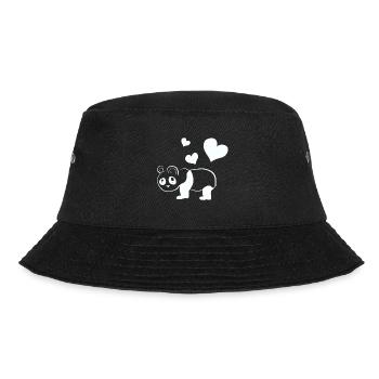 Panda Bear Animal Hearts - Bucket Hat - black - Front - Lela (165cm)