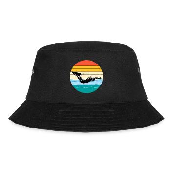 Finswimming Swimming Swimmer Swim Water sport - Bucket Hat - black - Front - Lela (165cm)