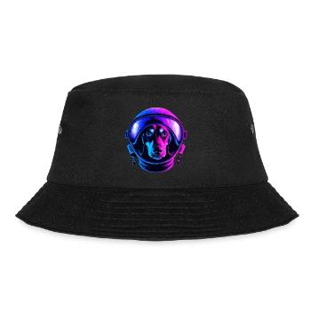 Dackel-Astronaut Hund Geschenk Wiener Dog - Bucket Hat - Schwarz - Vorne - Lela (165cm)