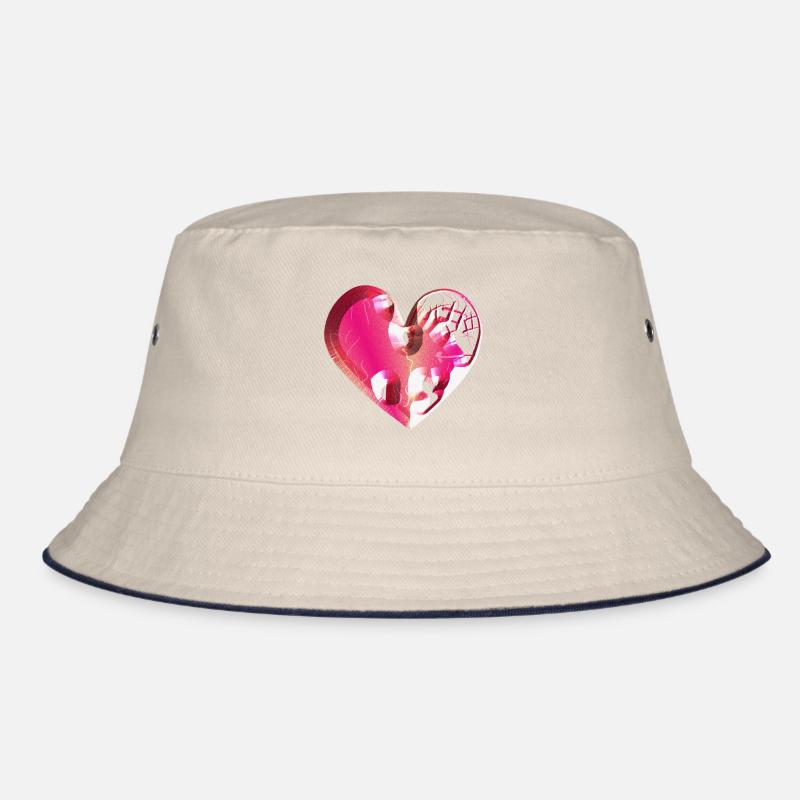 herz pink glitzer narben Bucket Hat