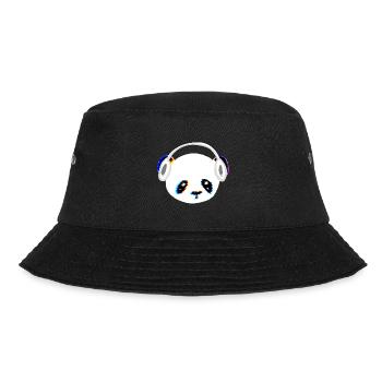 Panda Headphone Music Head Animal - Bucket Hat - black - Front - Lela (165cm)