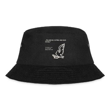 Zitat Dichter Frieden Krieg - Bucket Hat - Schwarz - Vorne - Lela (165cm)