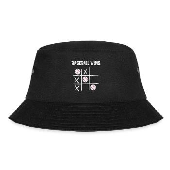 Baseball Wins Sport Tic Tac Toe - Bucket Hat - Schwarz - Vorne - Lela (165cm)