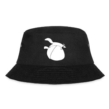 The squirrel against the glans (white) - Bucket Hat - black - Front - Lela (165cm)
