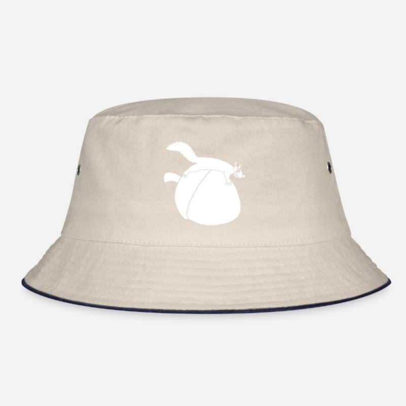 Das Eichhörnchen gegen die Eichel (weiß) Bucket Hat