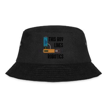 Junge mag Roboter Maschinenbauingenieur Robotik - Bucket Hat - Schwarz - Vorne - Lela (165cm)