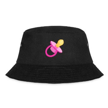 Rosa Schnuller - Baby Schnuller - Schnuller - Bucket Hat - Schwarz - Vorne - Lela (165cm)