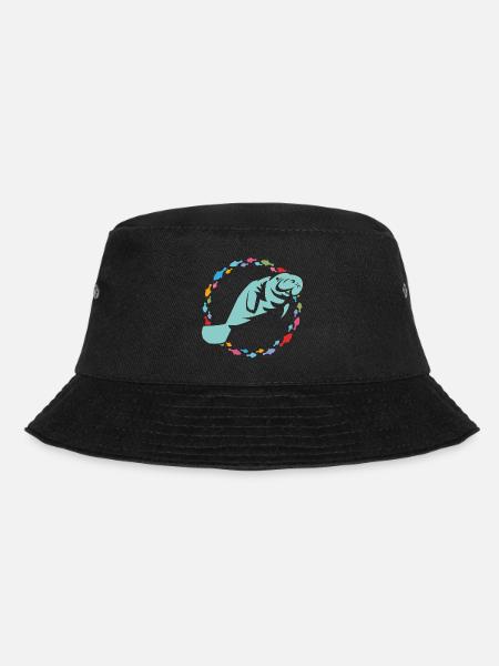 I love manatees - Bucket Hat - black