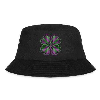 Four-leaf clover of hearts - 2 - Bucket Hat - black - Front - Lela (165cm)