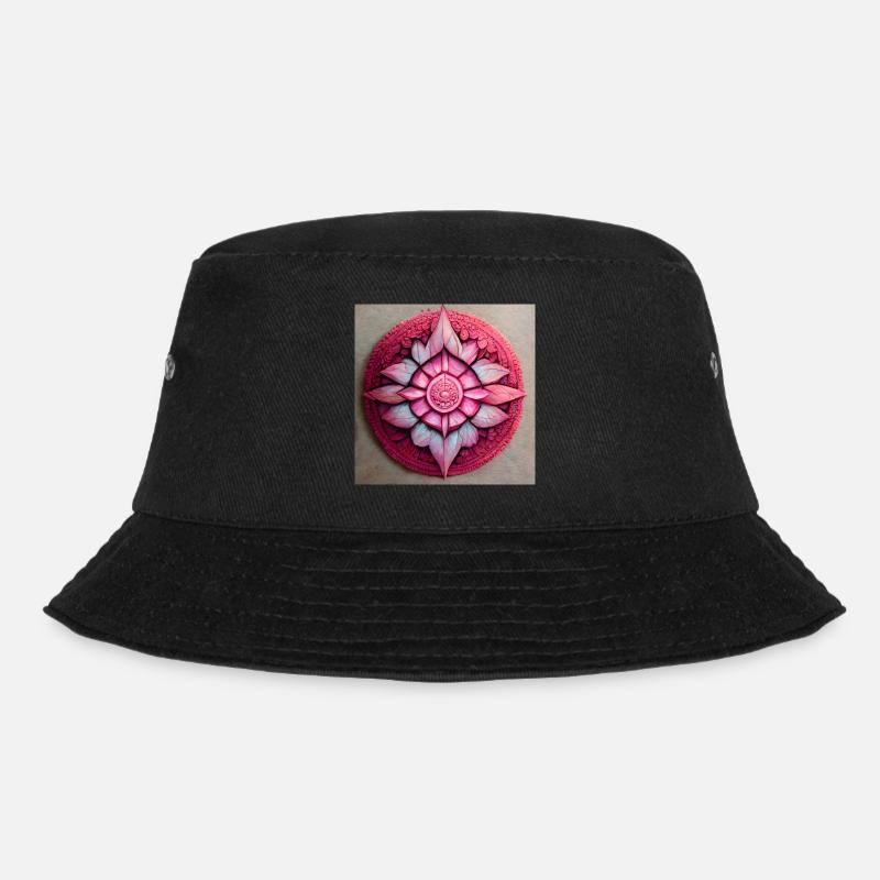 Pink Mandala Muster - Bucket Hat - Schwarz
