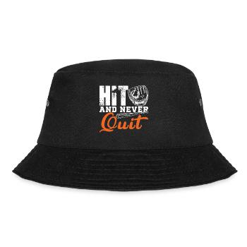 hit and never quit - Bucket Hat - black - Front - Lela (165cm)