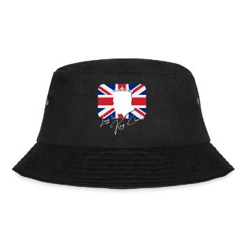 Britischer König Krönung Charles England Flagge - Bucket Hat - Schwarz - Vorne - Lela (165cm)