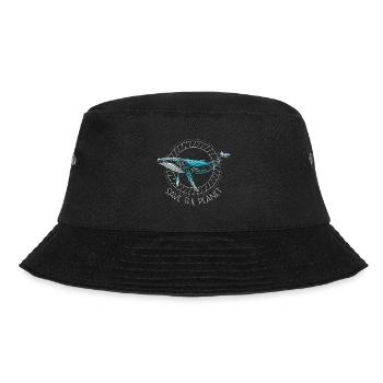 Buckelwal - Rettet den Planeten - Bucket Hat - Schwarz - Vorne - Lela (165cm)