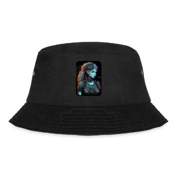 Wunderbare Illustration eines schönen Mädchens - Bucket Hat - Schwarz - Vorne - Lela (165cm)