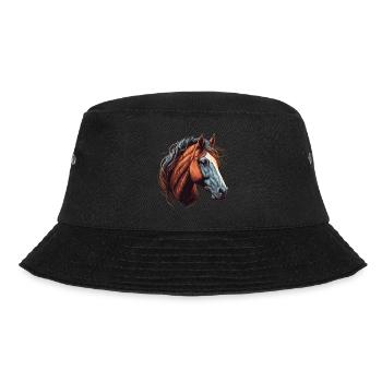 Pferdekopf - Bucket Hat - Schwarz - Vorne - Lela (165cm)