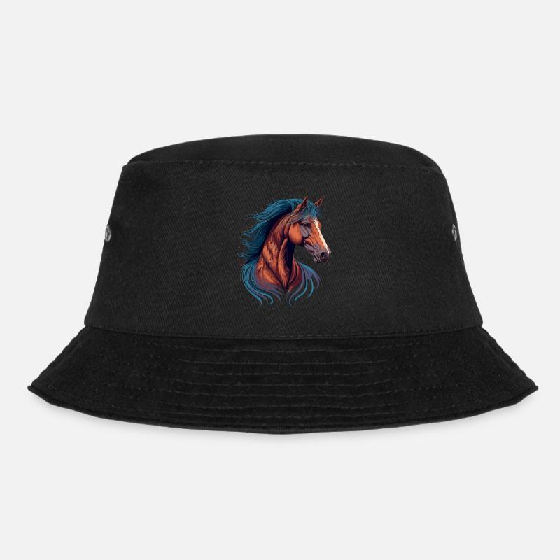 Pferdeziehen - Bucket Hat - Schwarz
