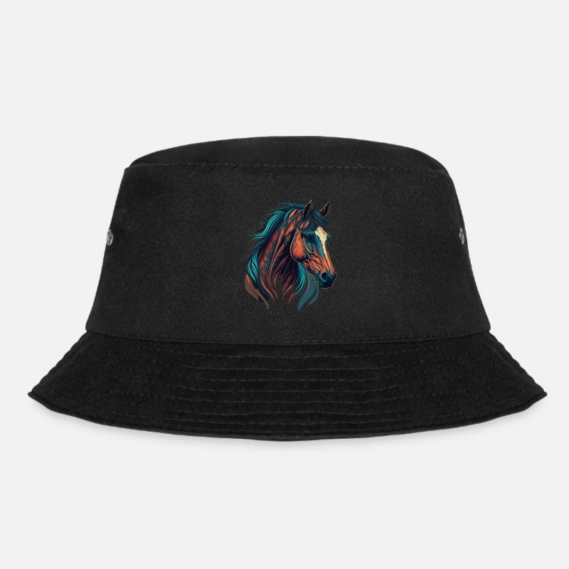 Rennpferd - Bucket Hat - Schwarz