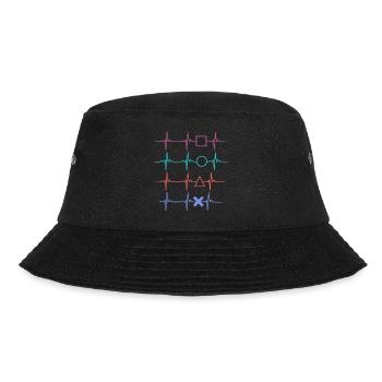 Gamer Heartbeat - Bucket Hat - Schwarz - Vorne - Lela (165cm)