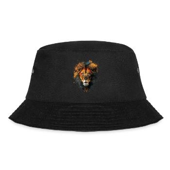 Löwen Geschenkidee - Bucket Hat - Schwarz - Vorne - Lela (165cm)