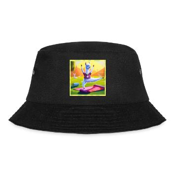 Yoga lustiges Alpaka süßes Lama Park Pilates - Bucket Hat - Schwarz - Vorne - Lela (165cm)