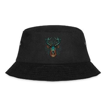Hirschkopf - Bucket Hat - Schwarz - Vorne - Lela (165cm)