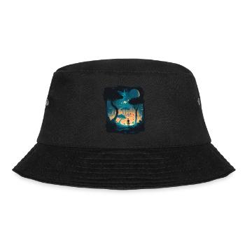 Cartoon Alien - Bucket Hat - Schwarz - Vorne - Lela (165cm)