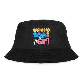 Pink or Blue Granddad Loves You Best Grandpa Ever - Bucket Hat - Schwarz - Vorne - Lela (165cm)