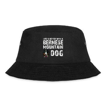 Berner Sennenhund - Bucket Hat - Schwarz - Vorne - Lela (165cm)