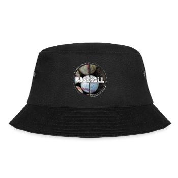 Baseball Ball Spieler USA Sport Vintage Retro - Bucket Hat - Schwarz - Vorne - Lela (165cm)