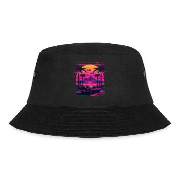 Retro Auto - Bucket Hat - Schwarz - Vorne - Lela (165cm)