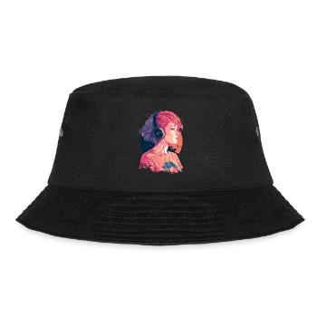 Lofi Musikliebhaber - Bucket Hat - Schwarz - Vorne - Lela (165cm)
