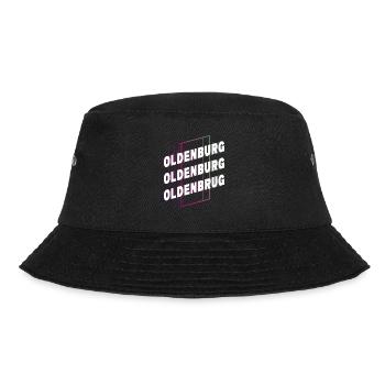 Oldenburg Deutschland Stadt Schrift Skyline Heimat - Bucket Hat - Schwarz - Vorne - Lela (165cm)
