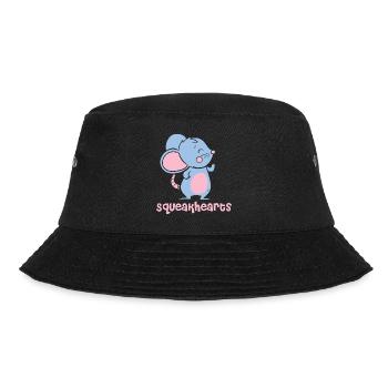 Squeakhearts Mice Funny Animal Puns - Bucket Hat - black - Front - Lela (165cm)