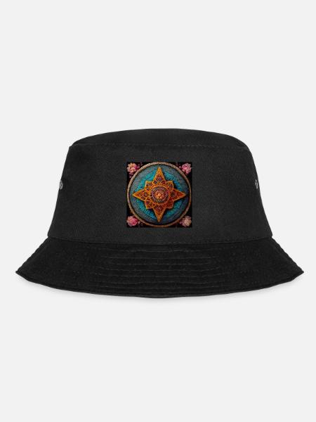 Boho Mandala Abstract - Bucket Hat - black