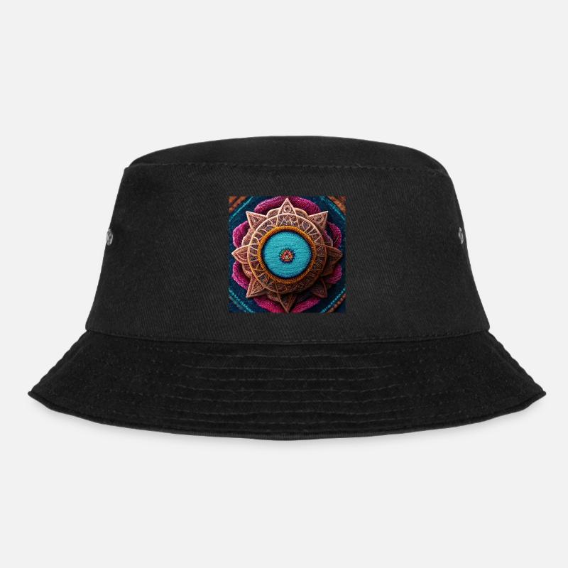 Boho Mandala Abstract - Bucket Hat - black