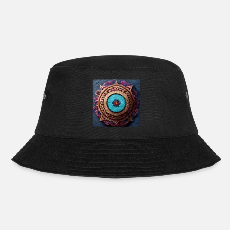 Boho Mandala Abstract - Bucket Hat - black