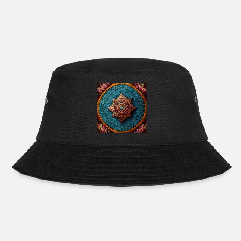 Boho Mandala Abstract - Bucket Hat - black
