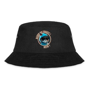 Bevor du fragst nein Katze - Bucket Hat - Schwarz - Vorne - Lela (165cm)