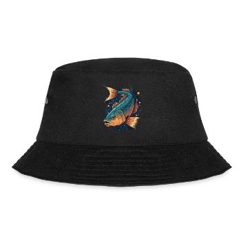 Fischmalerei - Bucket Hat - Schwarz - Vorne - Lela (165cm)