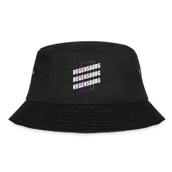 Regensburg Germany City Font Skyline - Bucket Hat - black - Front - Lela (165cm)
