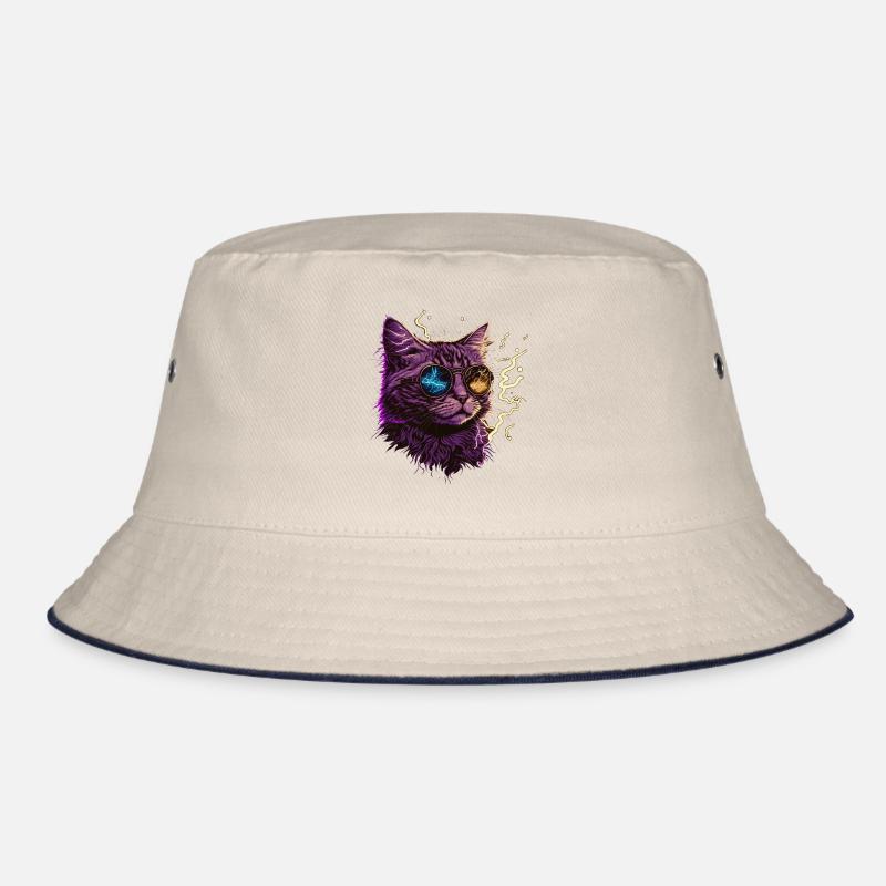 Thunder Cat Illustration Bucket Hat