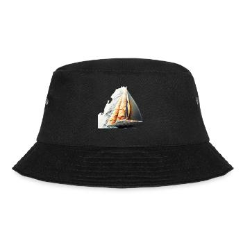 The fight against wind and waves, sailboat - Bucket Hat - black - Front - Lela (165cm)